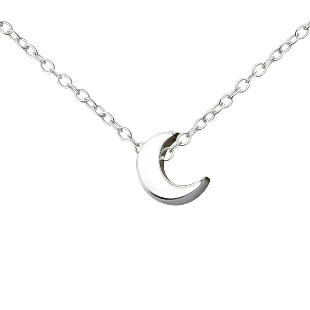 Sterling Silver Dainty Crescent Moon Necklace